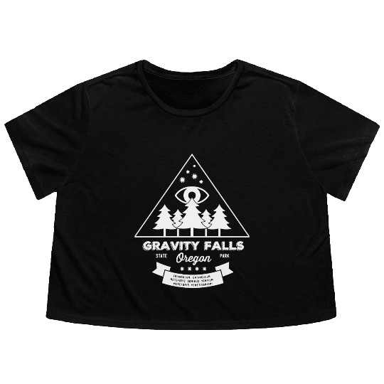 Visit Gravity Falls Flowy Cropped Tees