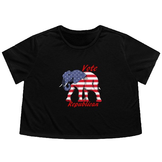 Vote Republican Flowy Cropped Tees