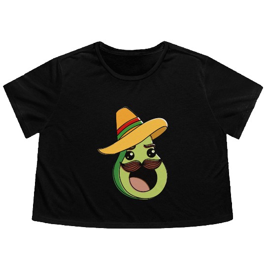 cinco de mayo Flowy Cropped Tees