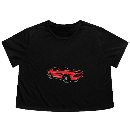 American Muscle Car Flowy Cropped Tees