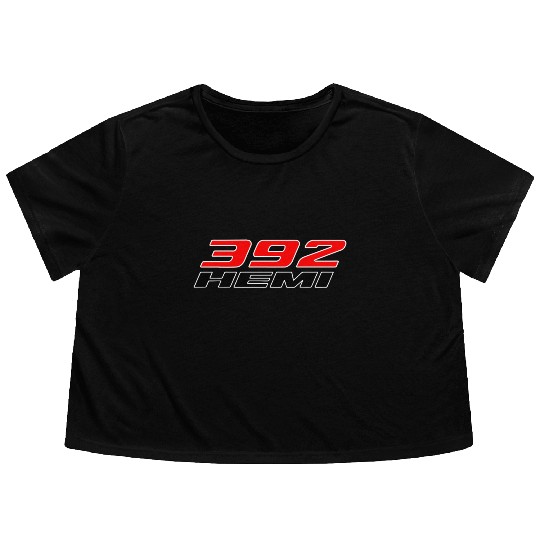 HEMI Hellcat Street Racing Technology Motor Engi Flowy Cropped Tees