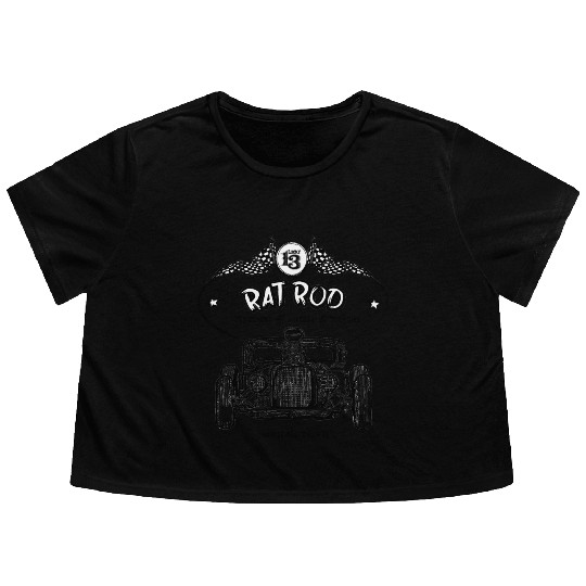Rat Rod - Hot Rod Flowy Cropped Tees