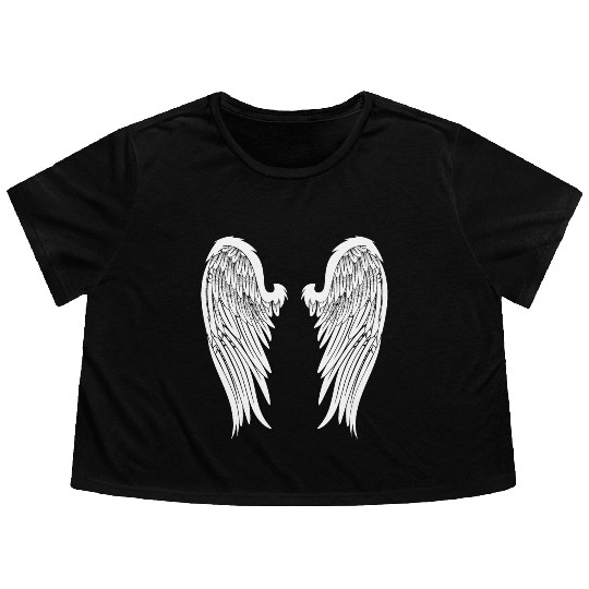 Angel Wings Flowy Cropped Tees
