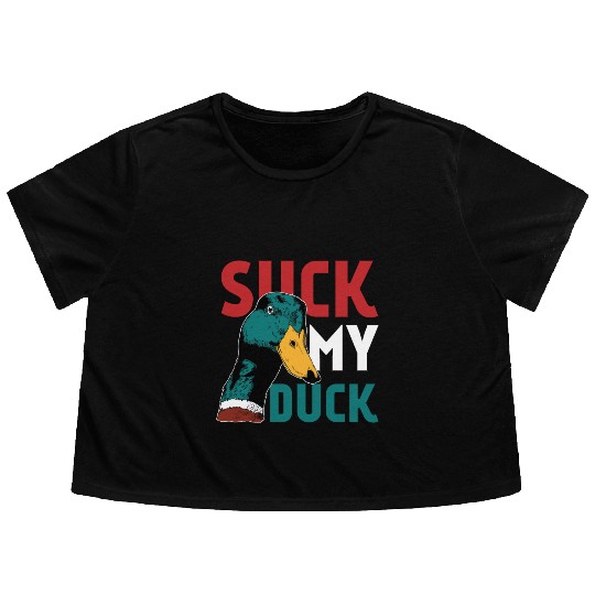 Animal Print - Suck Duck Flowy Cropped Tees
