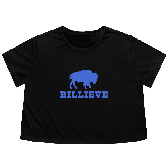 Bills Mafia BillieveShirt - Buffalo Football Flowy Cropped Tees