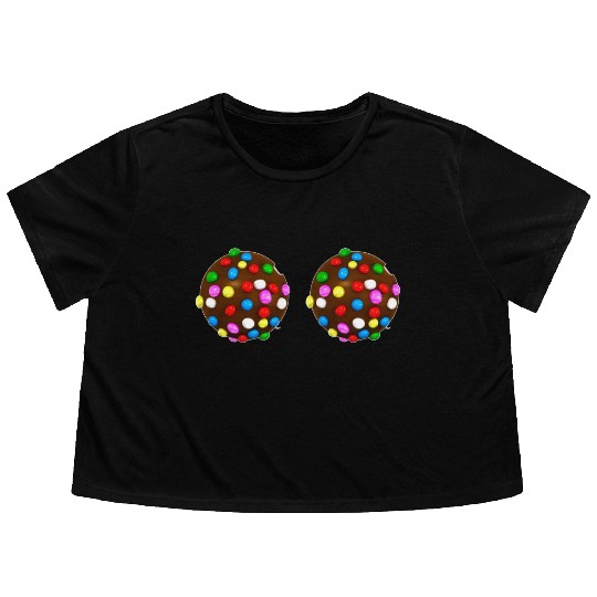 candy crush Flowy Cropped Tees