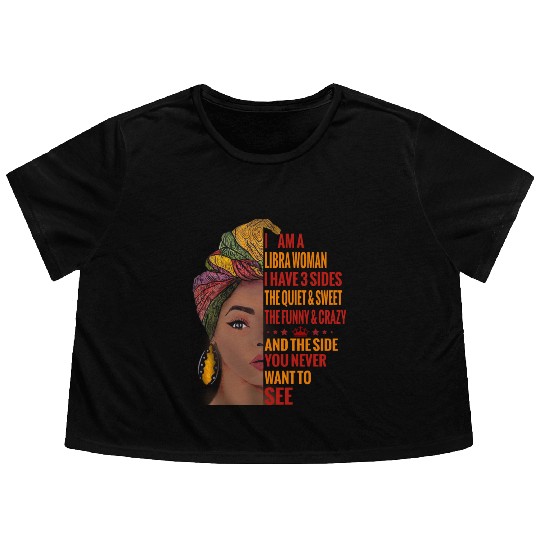 Libra woman Flowy Cropped Tees