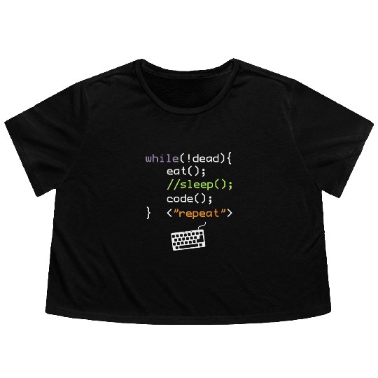 Computer Science Programmer Flowy Cropped Tees