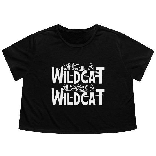 Once A Wildcat Always A Wildcat School Pride Flowy Cropped Tees