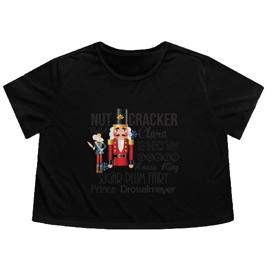 Nutcracker Ballet Flowy Cropped Tees - Dance