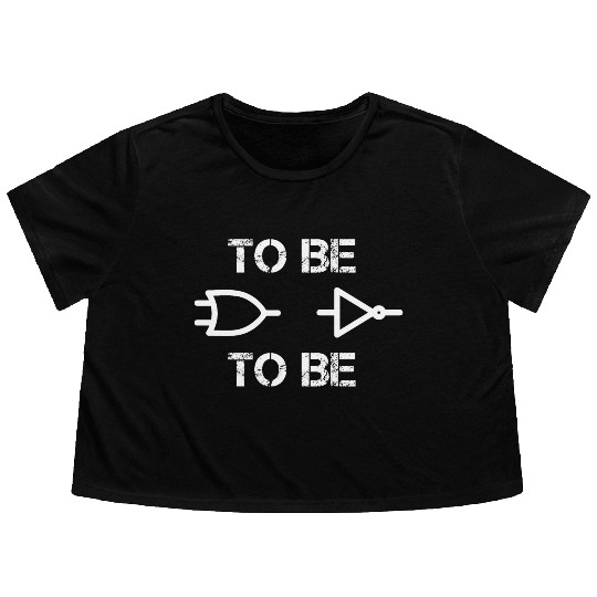 Logic circuit electrical engineering Flowy Cropped Tees