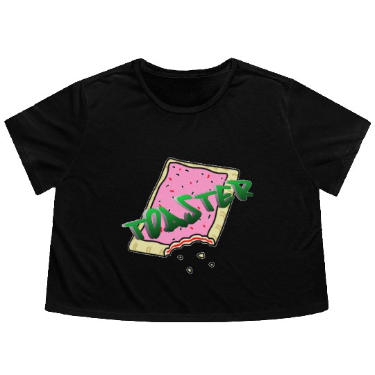 Toaster's Midnight Snack Flowy Cropped Tees