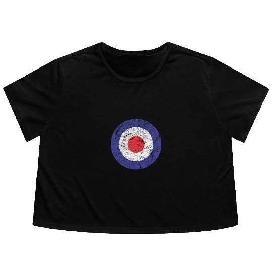 Royal Air Force World War II Spitfire Logo Retro Flowy Cropped Tees