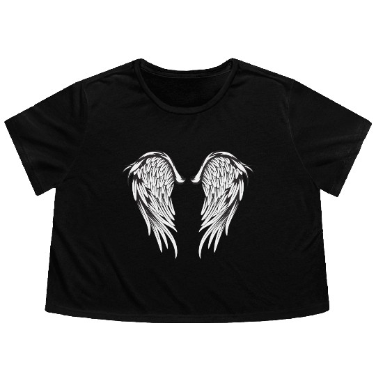Angel Wings Flowy Cropped Tees