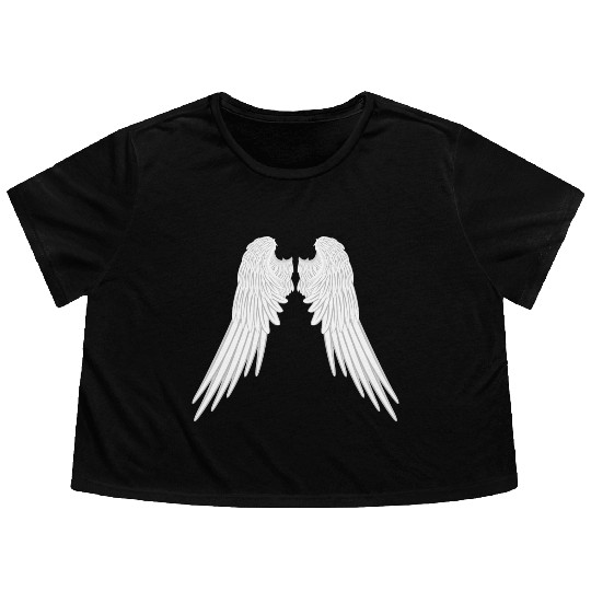 Angel Wings Flowy Cropped Tees