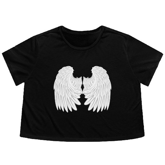 Angel Wings Flowy Cropped Tees