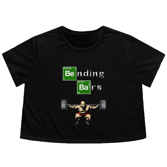 Bending Bars Walter White Gym Motivation Flowy Cropped Tees