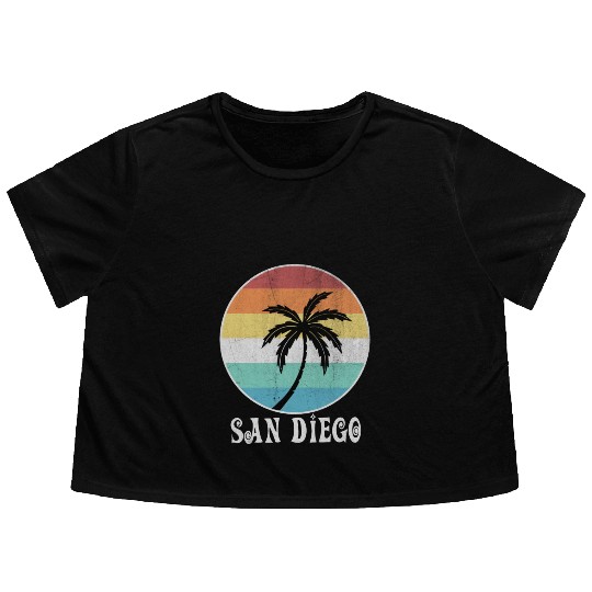 San Diego Flowy Cropped Tees
