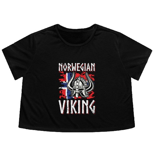 Norway Viking Normans Northmen Warriors Flowy Cropped Tees