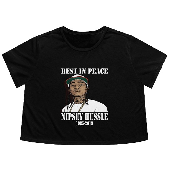 Nipsey Hussle Rest in Peace Flowy Cropped Tees