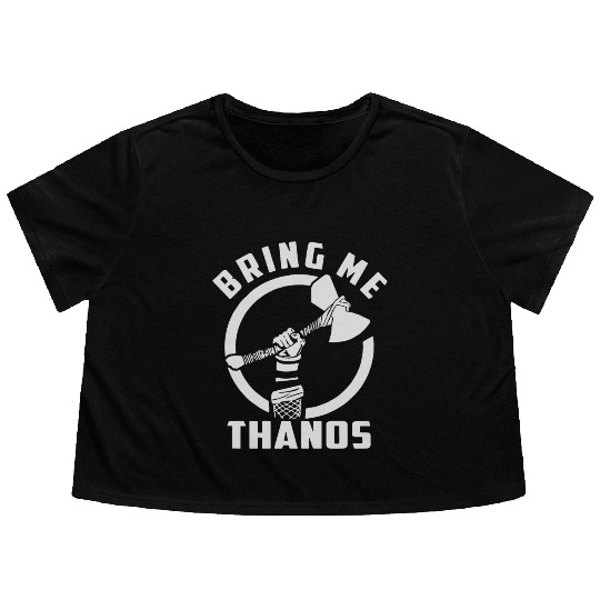 bring me Thanos stormbreaker black and white Flowy Cropped Tees