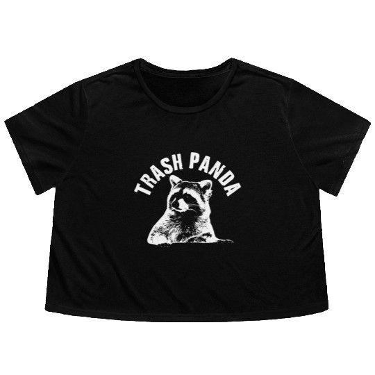 Raccoon Trash Panda Flowy Cropped Tees