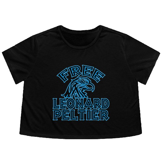 FREE LEONARD PELTIER eagle natives YStone Flowy Cropped Tees