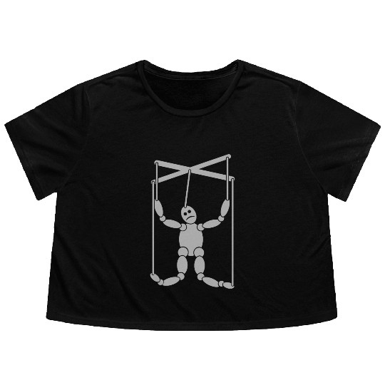Puppet male sad Flowy Cropped Tees
