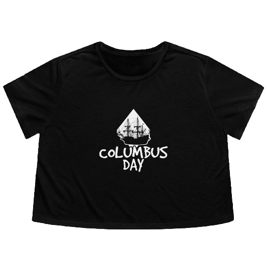 Columbus Day Flowy Cropped Tees