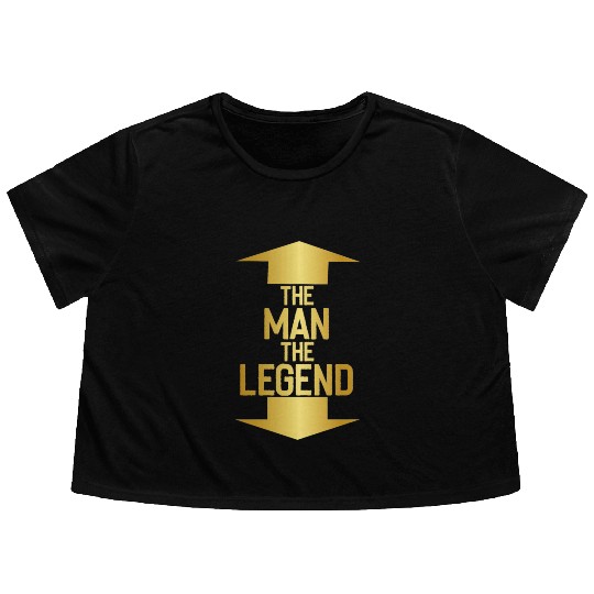 the man the legend Flowy Cropped Tees