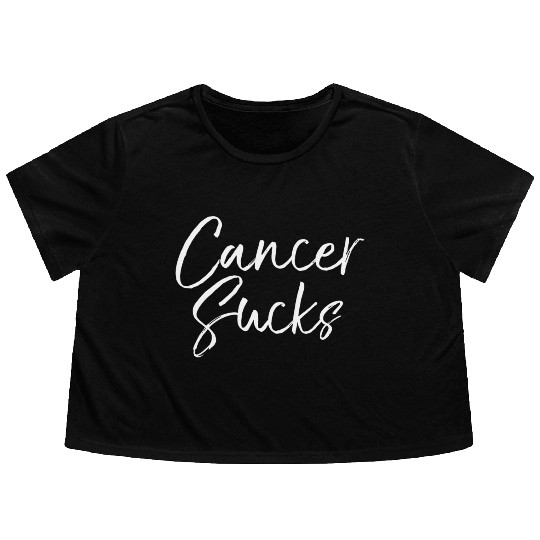 CANCER SUCKS Flowy Cropped Tees
