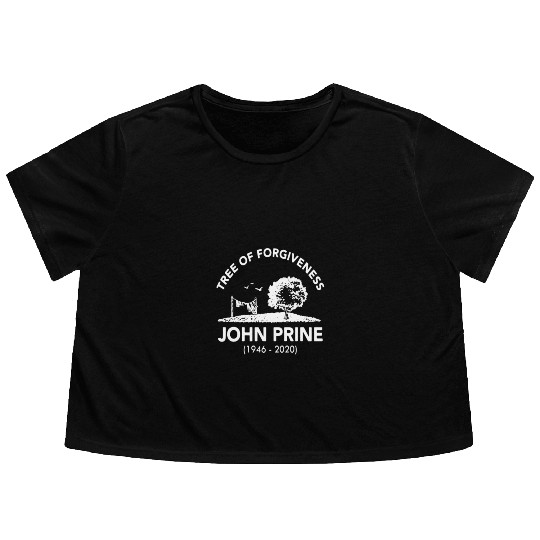 john prine Flowy Cropped Tees