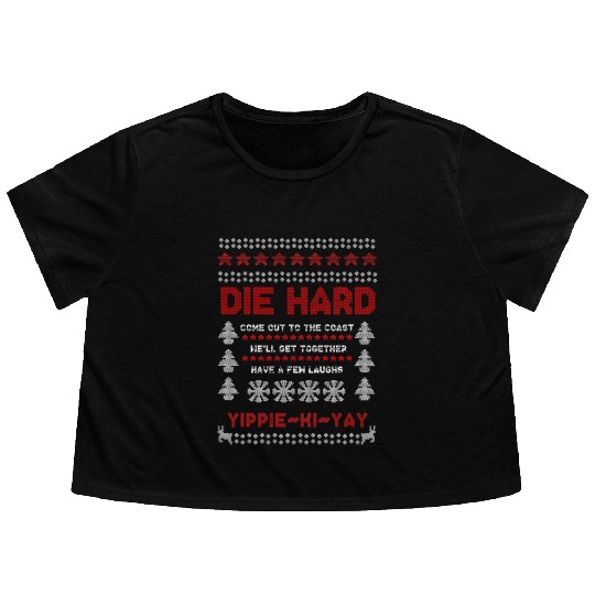 Die Hard Christmas Jumper Flowy Cropped Tees