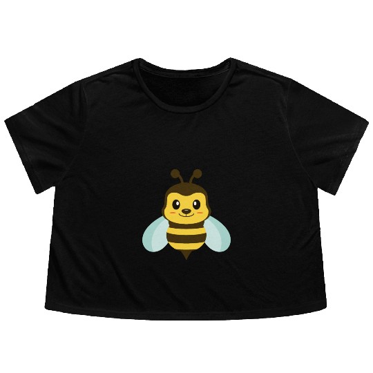 Bumble Bee Flowy Cropped Tees