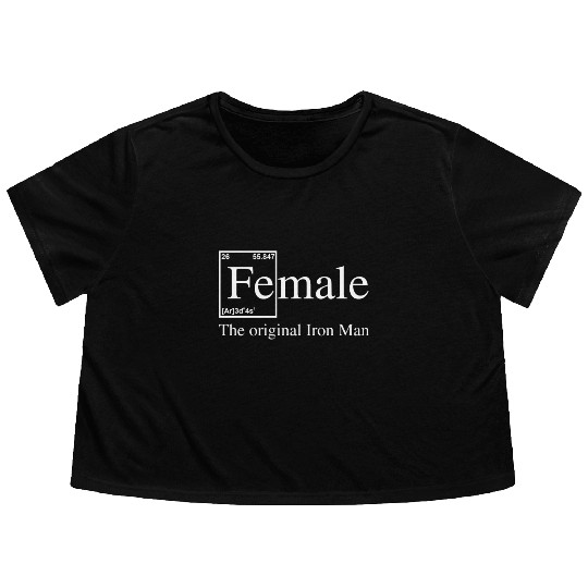 Female The Original Iron Man Flowy Cropped Tees