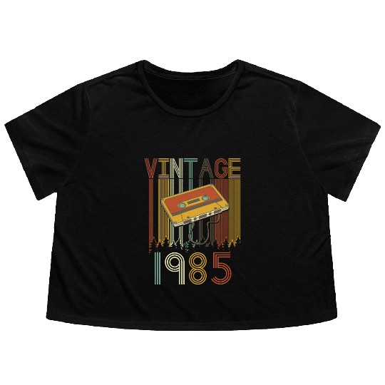 Vintage 1985 Retro Flowy Cropped Tees