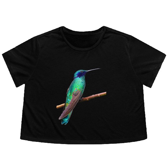 Hummingbird Flowy Cropped Tees