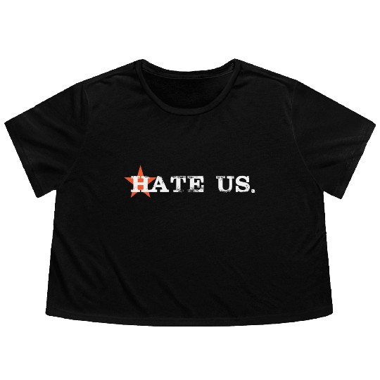 hate us astros Flowy Cropped Tees