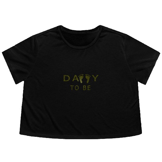 Daddy To Be Flowy Cropped Tees