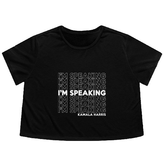 Kamala Harris I'm Speaking Flowy Cropped Tees