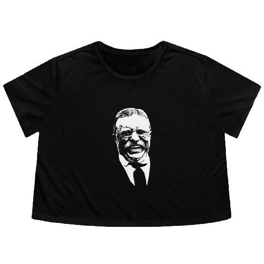 President Teddy Roosevelt Graphic Flowy Cropped Tees