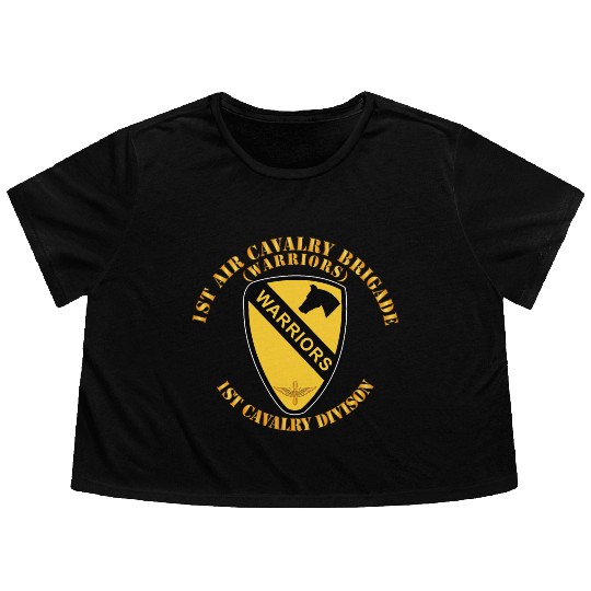 Army 1st Air Cavalry Bde Warriors 1st Cav Division Flowy Cropped Tees