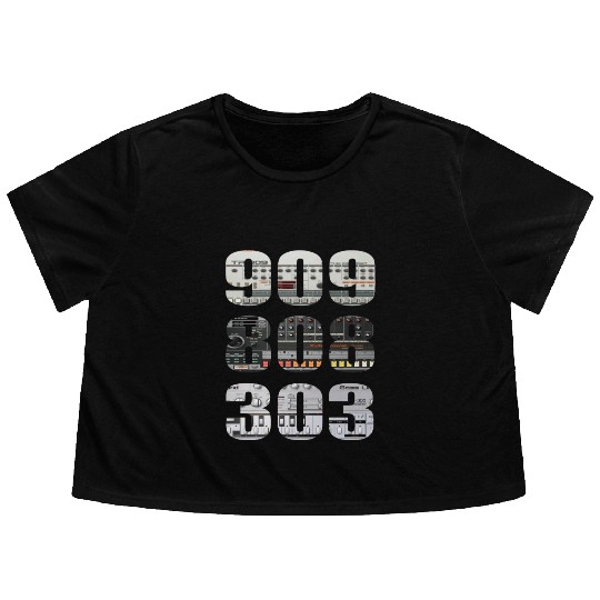 303 808 909 Music History Flowy Cropped Tees
