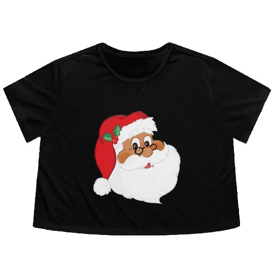 Santa Claus Flowy Cropped Tees