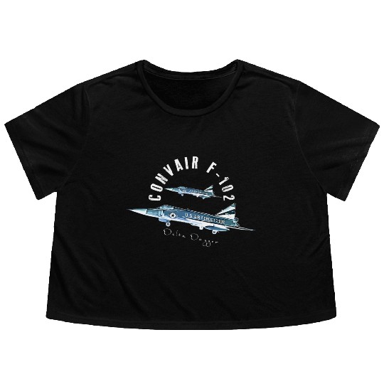 Convair F-102 Delta Dagger Flowy Cropped Tees