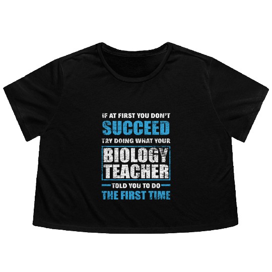 Biology Teacher Flowy Cropped Tees