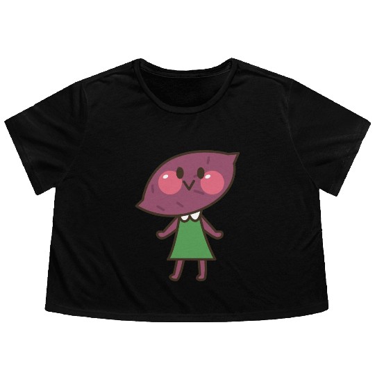Sweet Potato Head Flowy Cropped Tees