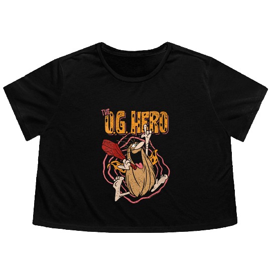 Captain Caveman Og Hero Gift Flowy Cropped Tees