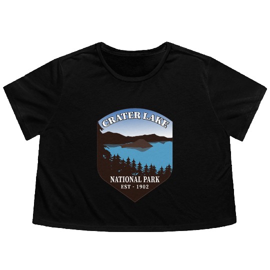 Crater Lake National Park Flowy Cropped Tees
