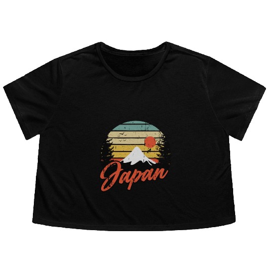 japan Flowy Cropped Tees